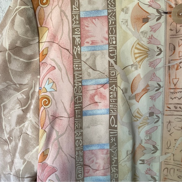 IB Diffusion Womens Vintage 100% Silk Floral Tunic 8 - Picture 6 of 9